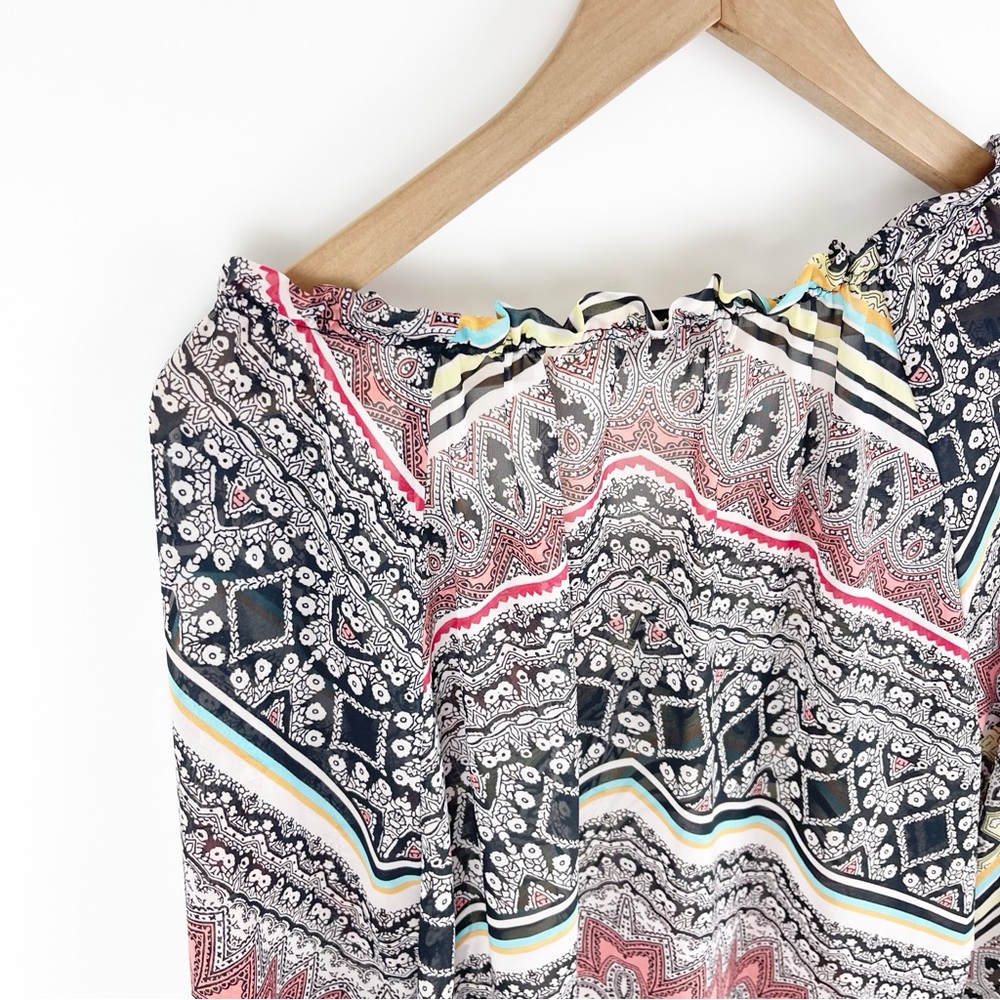 Democracy Moroccan Multicolor Patterned Top Size … - image 8